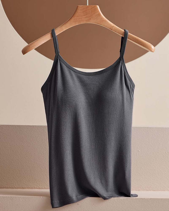 Camisole Côtes Soutien-Gorge Intégré