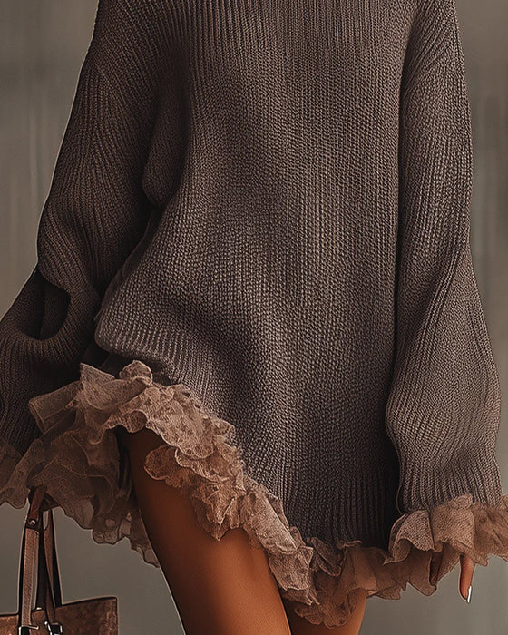 Ensemble Avec Style Élégant, Couche de Pull Et Robe Camisole