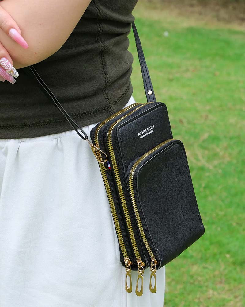 Sac À Téléphone Crossbody Mode Unicolore
