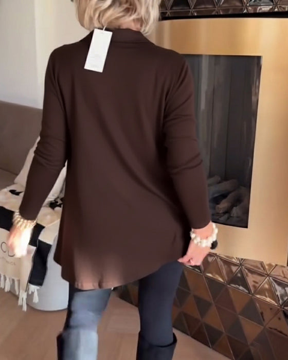 Haut à Col Irrégulier et Manches Longues