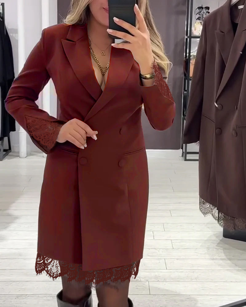 Robe À Col V Et Inserts Pour Le Travail