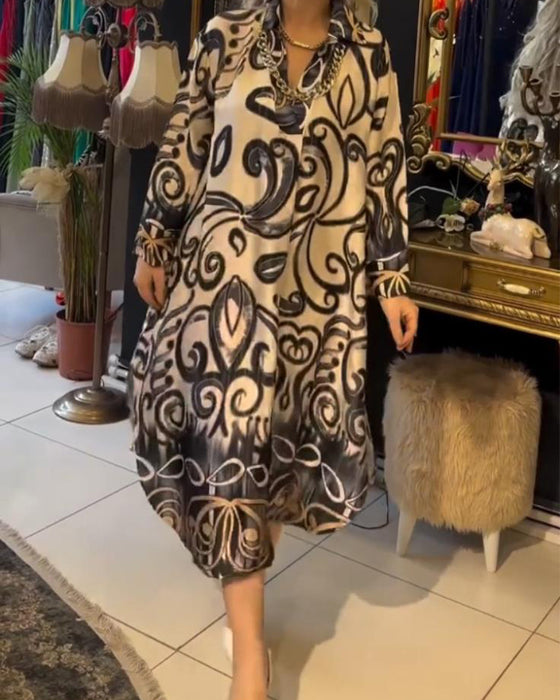 Robe imprimée ample et élégante