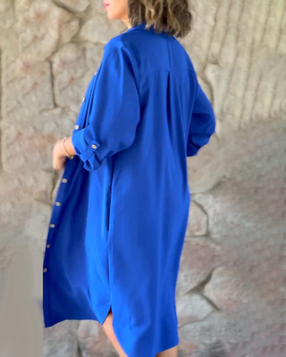 Haut à manches longues de couleur unie