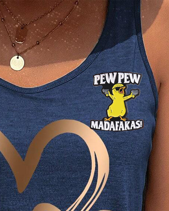 Broche avec Lettre & Design de Canard Cartoon