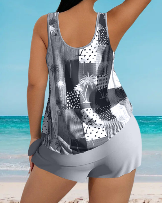 Ensemble de maillot de bain tankini imprimé coco