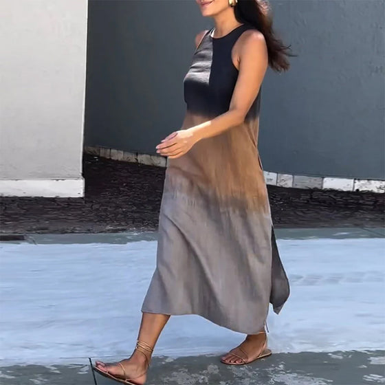 Robe sans manches et dégradé