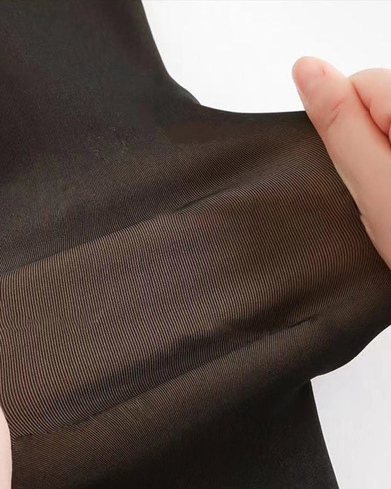 Collants élastiques doublés de peluche chaude translucide pour jambes impeccables