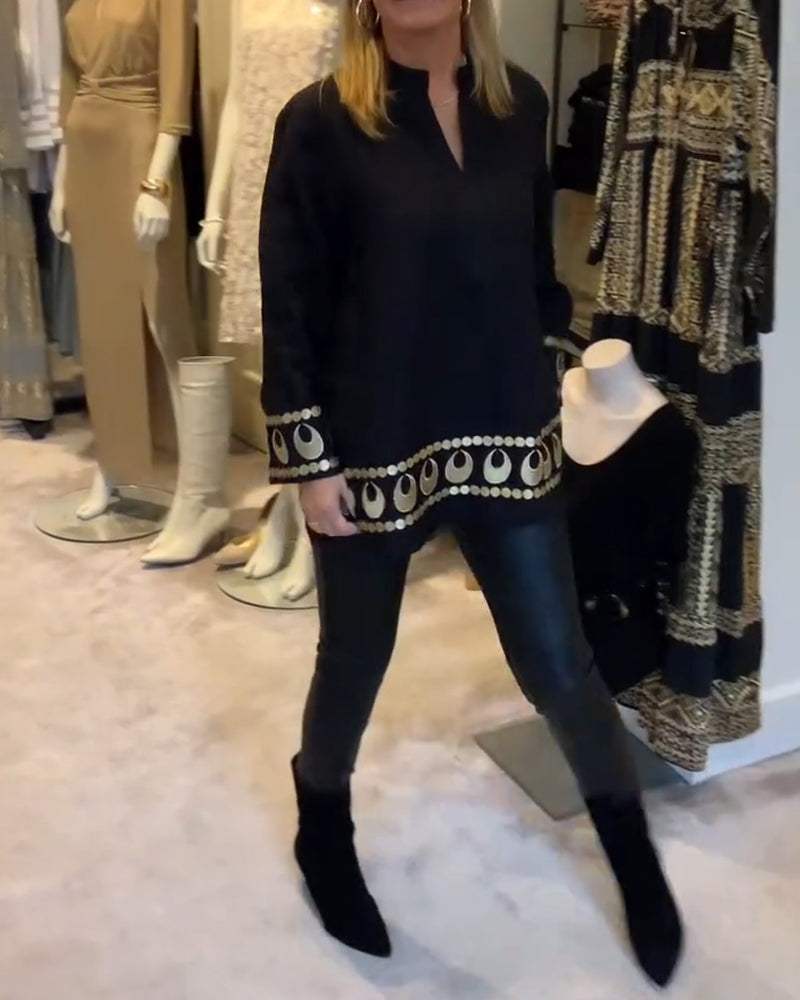 Blouse Positionné Imprimé Loose