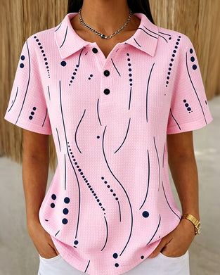 Blouse Col Polo Ligne Bouton