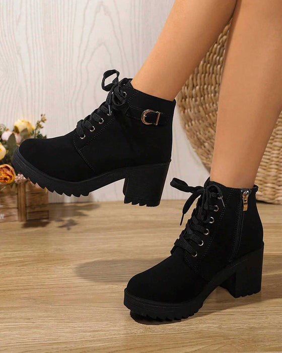 Bottines À Plateforme Chunky