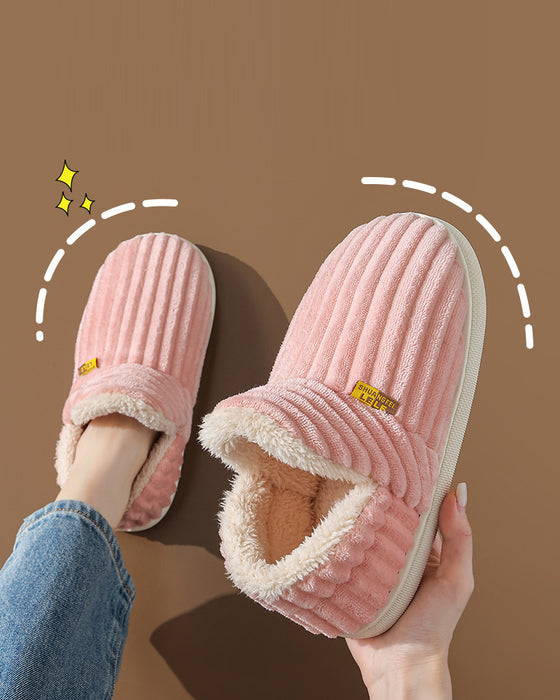 Chaussures plates chaudes de couleur unie pour la maison