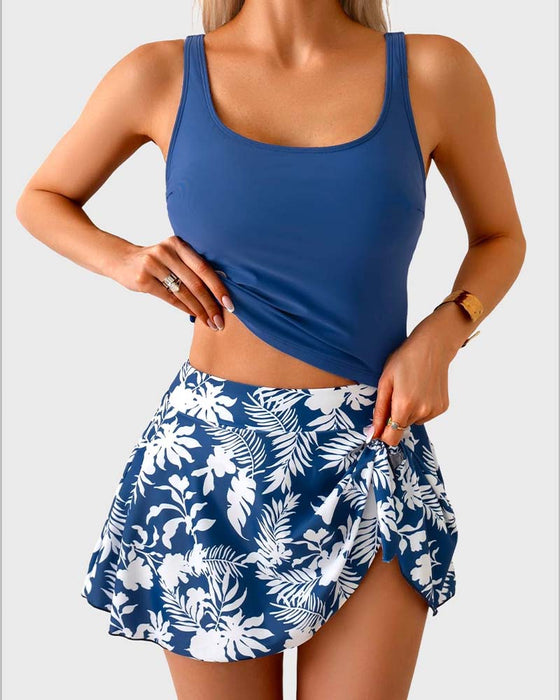 Tankini Nœud Latéral Style Vacances
