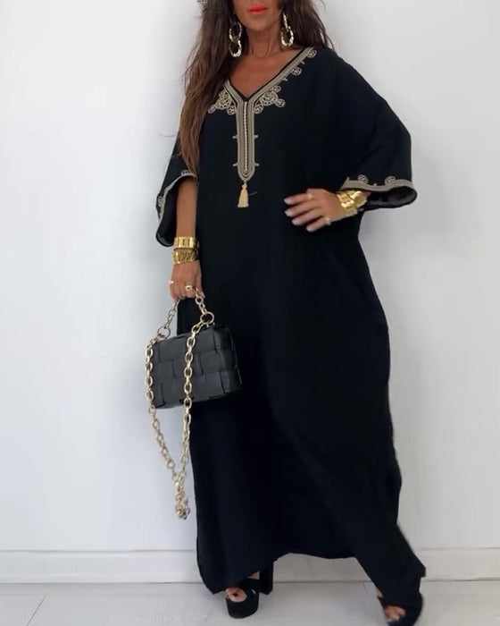 Robe simple ample à col en V