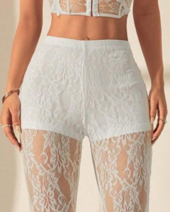 Pantalon Uni Patchwork Double Couche