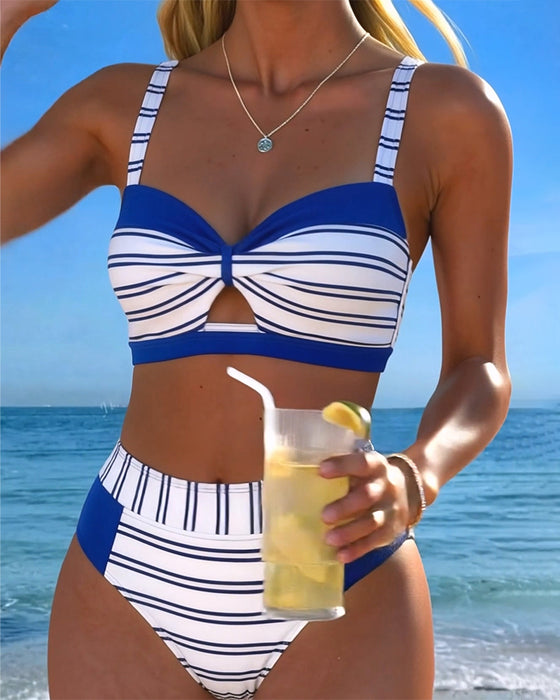 Bikini Rayé Évidé