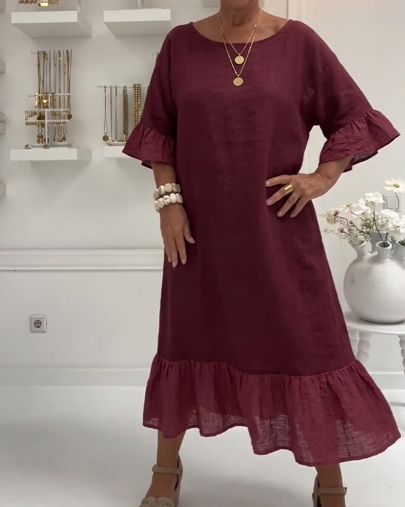Robe Volant Poche Décontractée