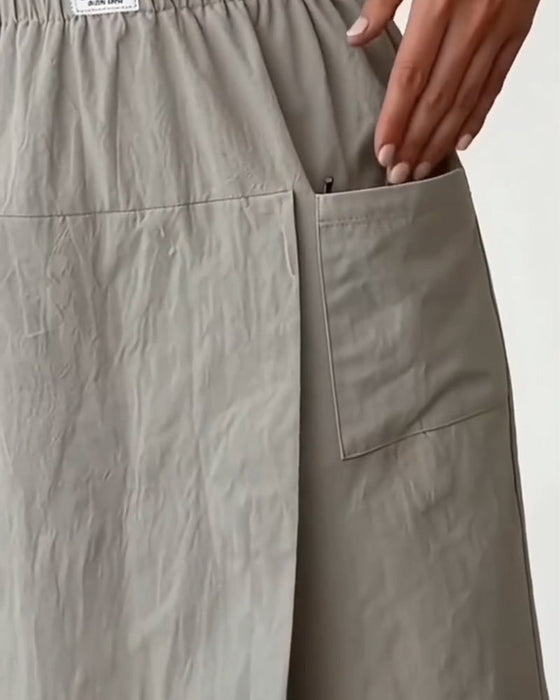 Shorts 100% Coton Décontracté Poche Design