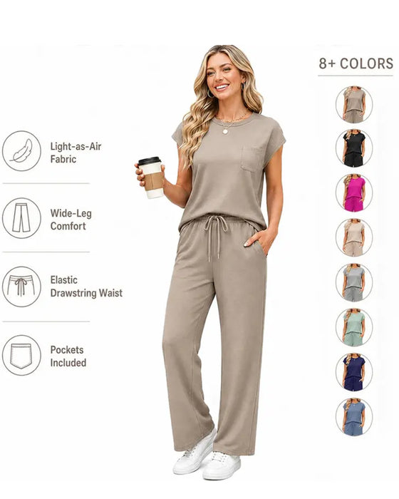 Ensemble Uni Manches Courtes Et Pantalon Long