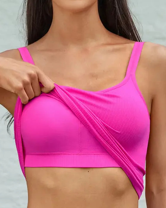 Débardeur Couleur Unie Bretelles Encolure En U