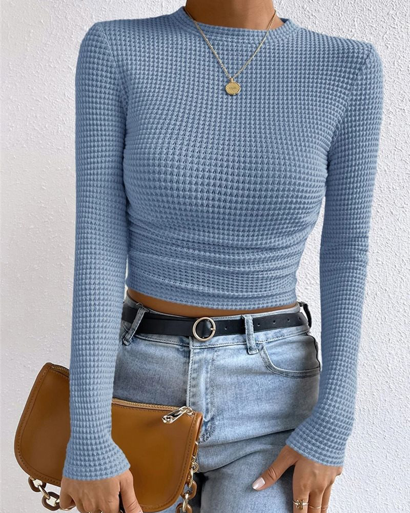 Haut Slim Fit Polyvalent Manches Longues
