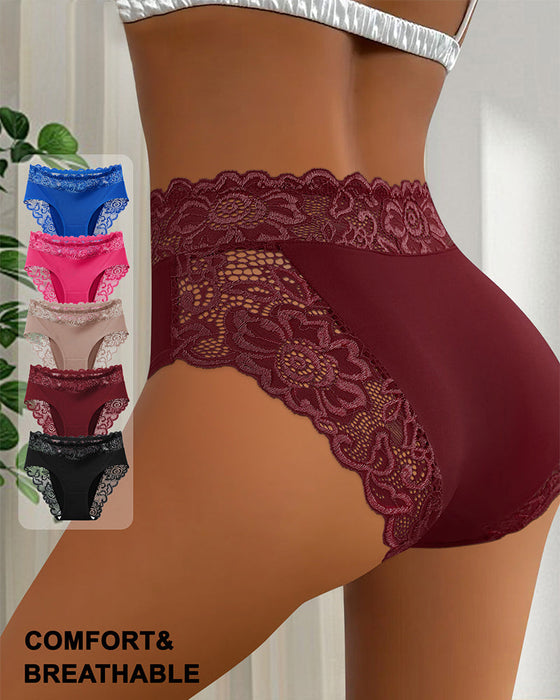 Culotte Sexy Dentelle Taille Moyenne-5