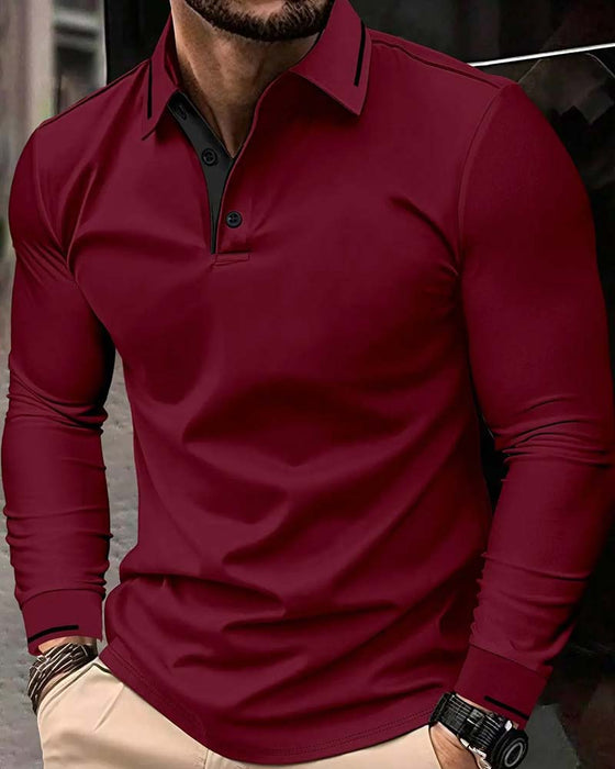 T-Shirt Col En V Côtelé Unie Homme
