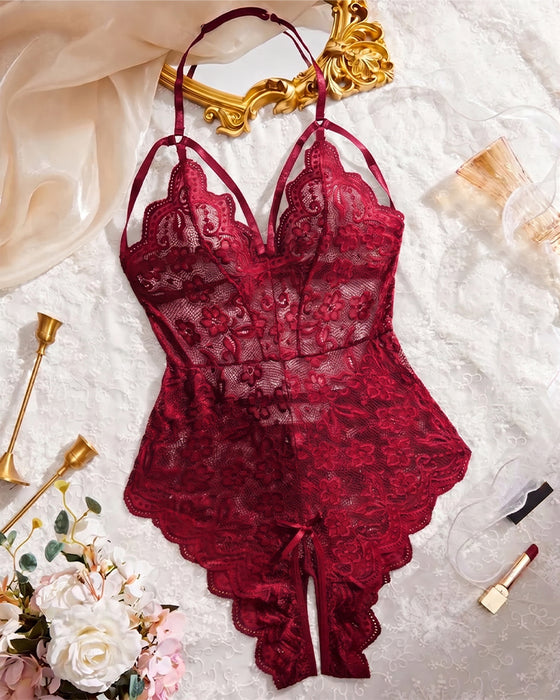 Lingerie Dentelle Sans Entrejambe One Piece