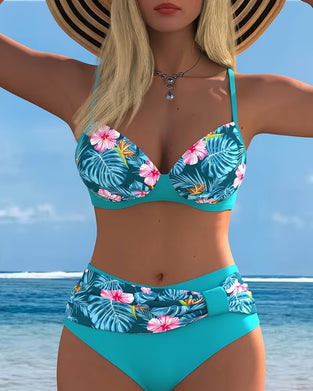 Bikini Imprimé Deux Pièces Soutien-Gorge