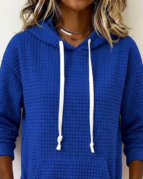 Robe Gaufre Capuche Sweatshirt