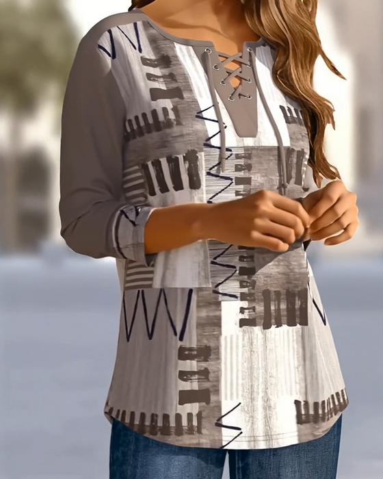 Haut Élégant Bretelles Croisées Imprimé Écossais