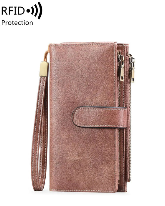 Portefeuille Long À Fermeture Éclair Pour Femme Tendance Exquis Cadeau