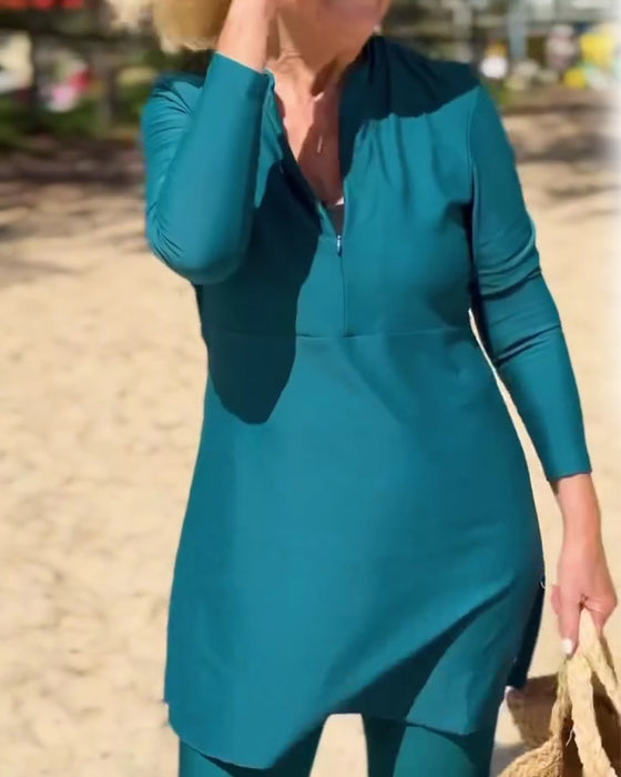 Tankini Une Manches Longues Protection Solaire