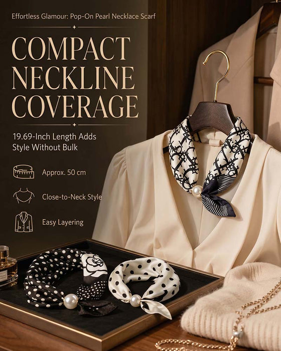Glamour Sans Effort: Écharpe Collier De Perles 🧣