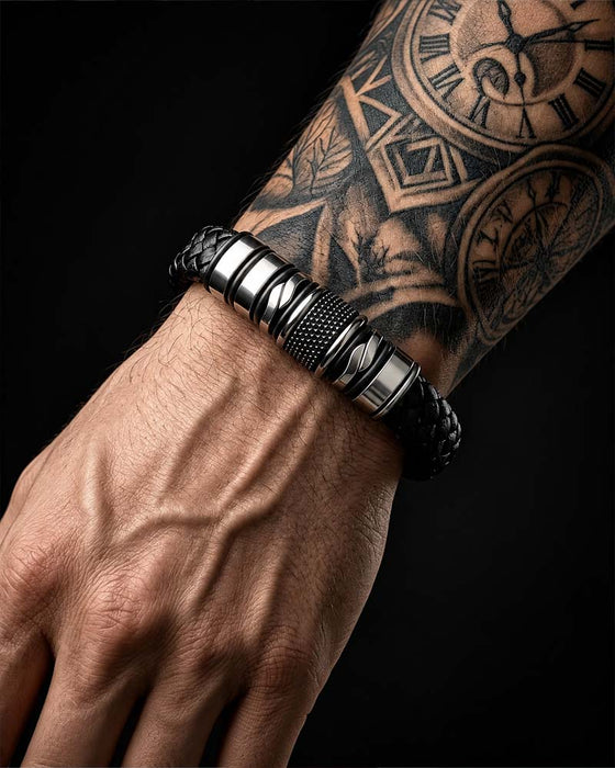 Bracelet En Cuir Premium Pour Hommes