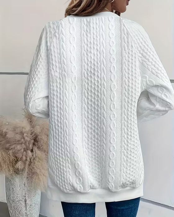 Sweatshirt Avec Pochette Et Fendu-Hem Caractéristiques