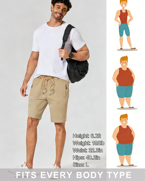 Short Taille Élastique Cordon De Serrage Unie Homme