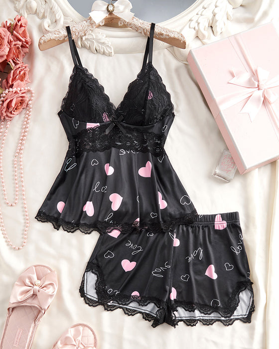Ensemble Dentelle Patchwork Sexy Pyjama