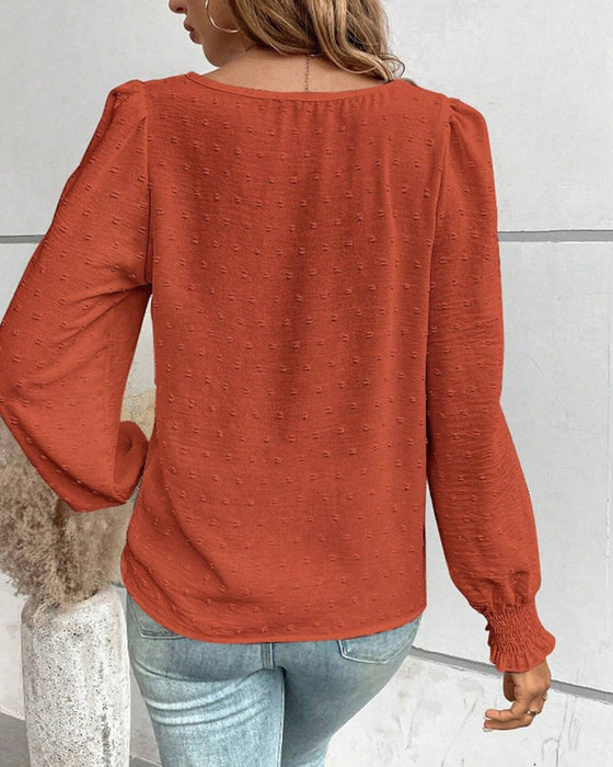 Blouse Simple Col Rond Uni