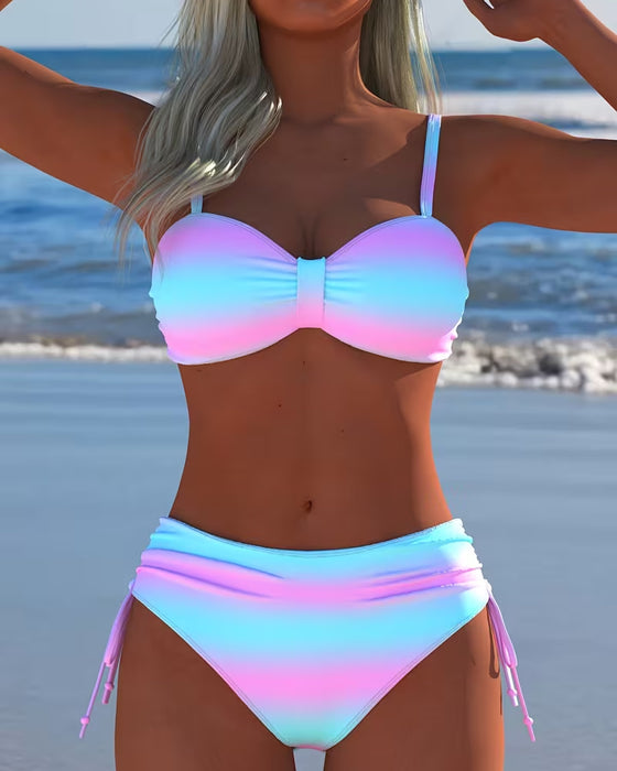 Bikini Ombre Attache Taille Haute