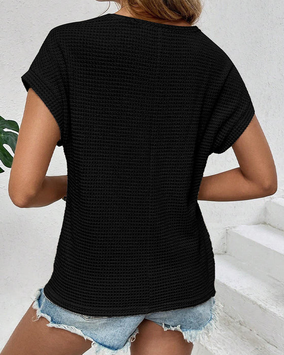 T-Shirt Raglan Maille Évidé Respirant
