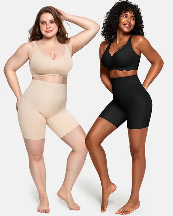 Gaine De Contrôle Du Ventre Shapewear Shorts Confortables Respirantes Pour Femmes Shorts Gainants Élévateurs De Fesses Taille Haute Sous-Vêtement Sans Couture Sous Robe