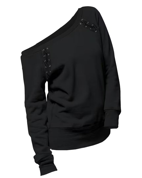 Blouse Élégante Une Épaule Attacher