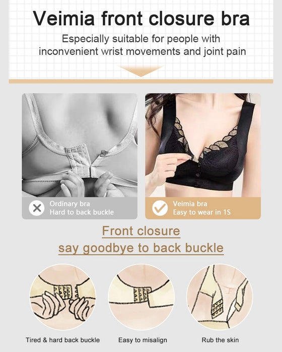 Soutien-gorge Fermeture Devant Satin Dentelle