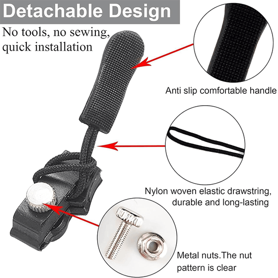 Kit De Réparation Universel Pour Fermeture Éclair – Lot De 6