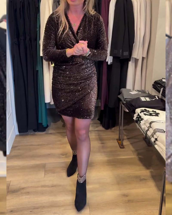 Robe Bodycon À Manches Longues Et Coupe Slim