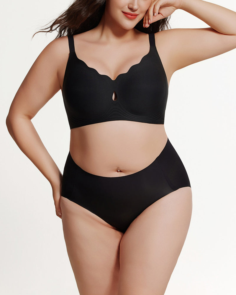 Soutien-Gorge Femme Avec Découpe En Goutte D’Eau Et Fleurs Festonnées