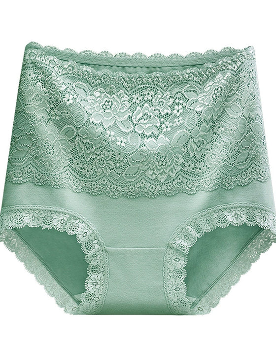 Culotte Avec Dentelle Et Contrôle Ventre Taille Haute