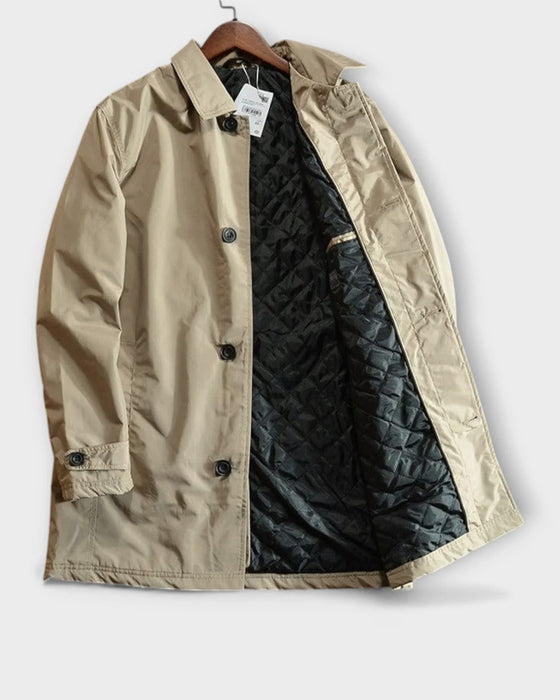 Imperméable Long Manteau | Homme Isolé Bouton Veste Vêtements D'Extérieur