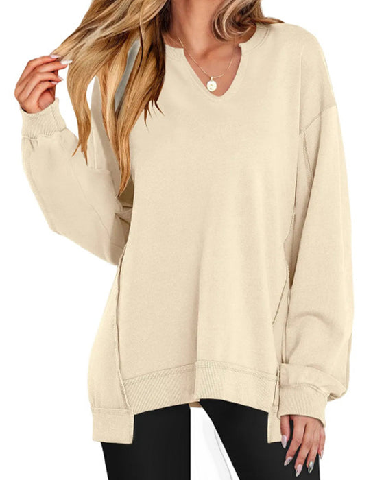 Sweat Col V Uni Loose