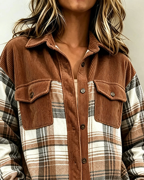 Chemise Carreau Patchwork Poche